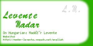 levente madar business card